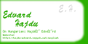 edvard hajdu business card